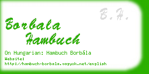 borbala hambuch business card