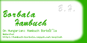 borbala hambuch business card